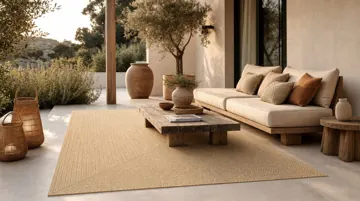 Olymp rug on an outdoor patio