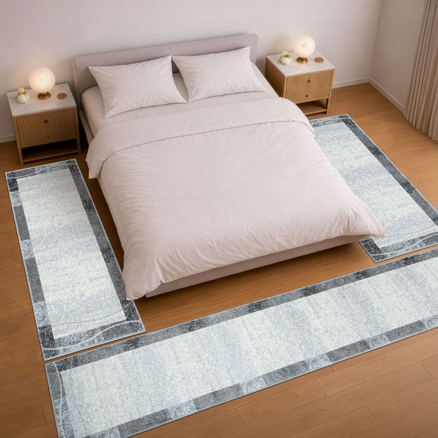 Phoenix bedside rug set